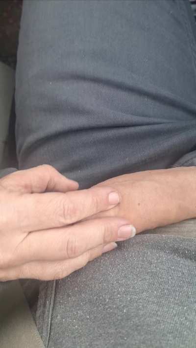 she's playing with my frenum barbell in the car, pt 1