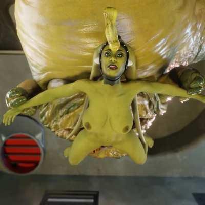 The Twi'lek Slave Oola gets relished by Jabba (PN34)