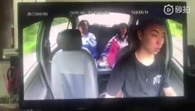 taxi driver sleeping on the job