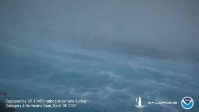 What it looks like to be in a Category 4 hurricane in the open ocean