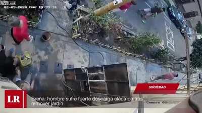 Man collapses after striking an underground light cable while gardening