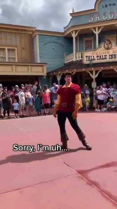 To ask Gaston out on a date.