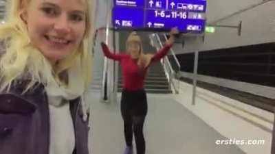 Waiting for the train