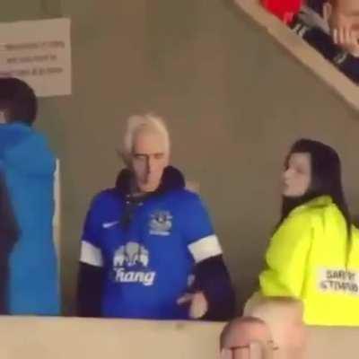 Picks his nose and rubs it in her hair