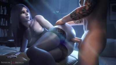 Widowmaker gets her nightly sex (VGerotica)