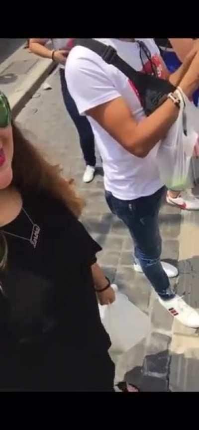 Getting photobombed while on vacation