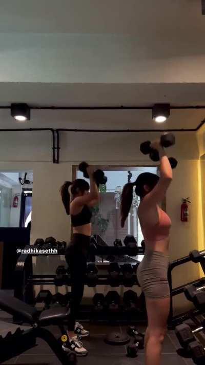 With Workout Partner Meg