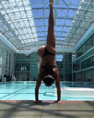 Coming out of the pool