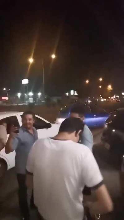 Getting Double Service In Front Of A Club