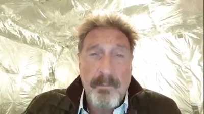 ADMITTEDLY, JOHN MCAFEE WAS HAUNTED BY MANY THINGS, AND I WOULD SPECULATE HE WAS HARRASSED BY THE FEDS.. THAT BEING SAID, HE HAS A VERY SERIOUS MESSAGE FOR THE FUTURE OF THIS COUNTRY/WORLD.. WE LIVE IN THE ILLUSION OF FREDOM IN THIS COUNTRY.. IT IS MEANT 