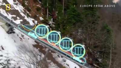 The Stoos Bahn is the steepest funicular railway in the world. It's paraded as a masterpiece of Swiss engineering, hauling passengers from the valley floor up a near-vertical 110% gradient.