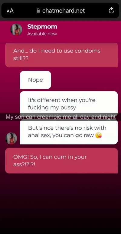 I want my son to fill my ass up