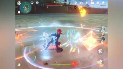 Diluc destroys Pyro-Cube 😱