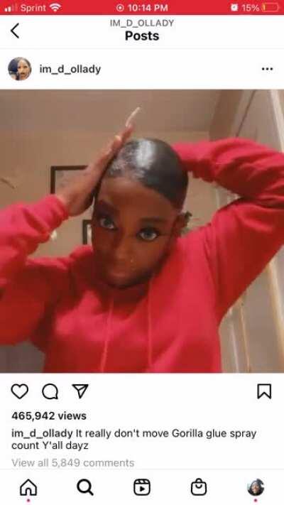 Trying to wash gorilla glue out of hair (Gorilla Glue Head Girl Part 2)