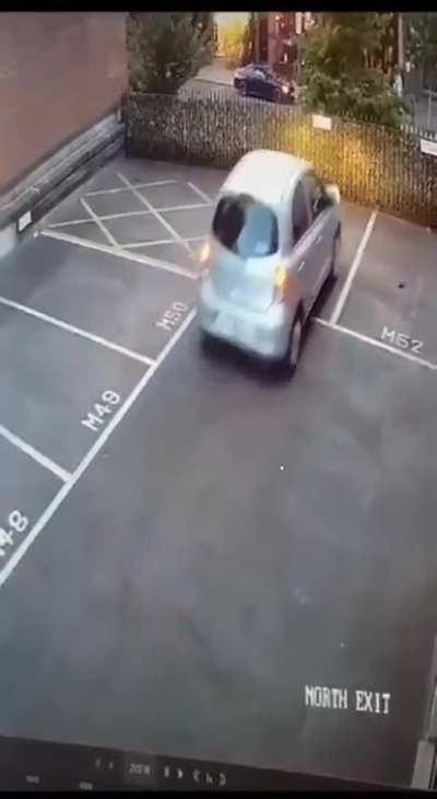 to park on a second floor carpark