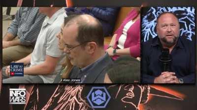 Alex Jones reacts to his defamation Trial