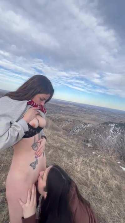We got horny on our hike and stopped to fuck