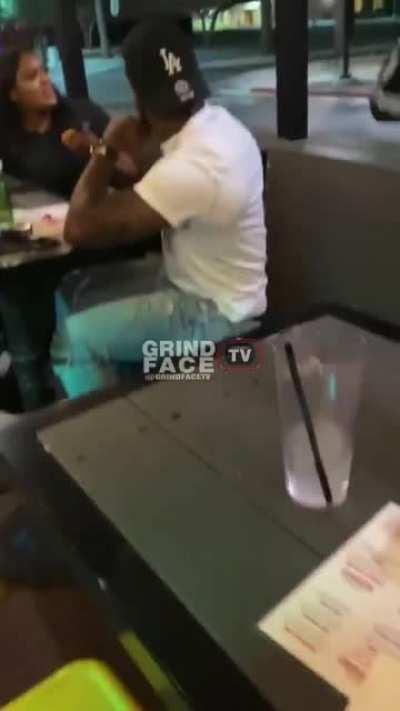 Caught his baby momma cheating.