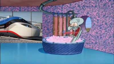 Squidward screams at Avelia Liberty 🤢