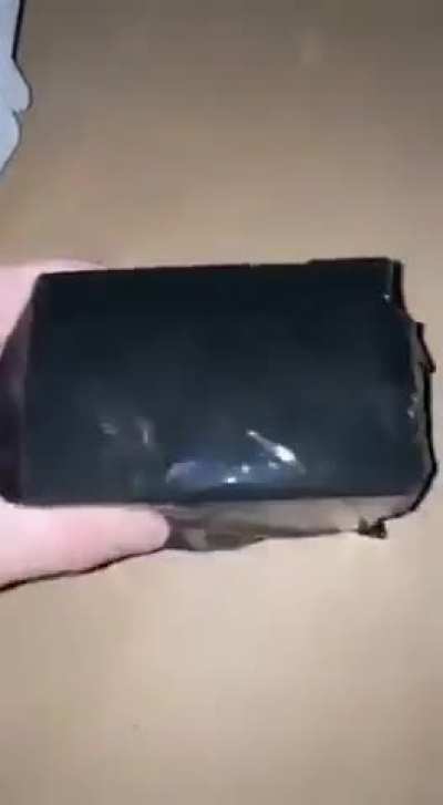 Demonstration of black plastic wrap