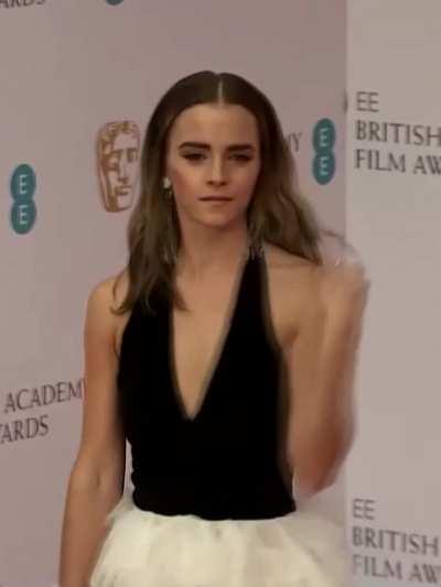 Emma Watson looking cute at the 2022 BAFTAs
