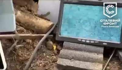 Ukrainian drone operator shows high skill and hit 2 russian soldiers trying to flee from vehicle. Recent date, place unknown.