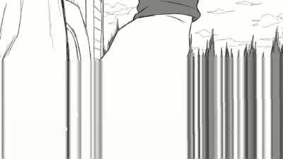 Goku and Vegeta versus Gas in an animated manga version. When animated this will be a blast 