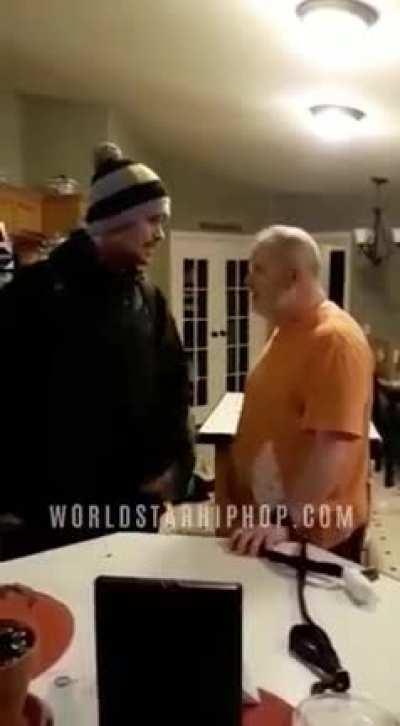 Drunk stepdad gets bitch slapped