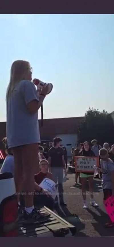 Walk out during school led by covid deniers