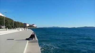 A sea organ in Croatia uses waves from the ocean to create music...
