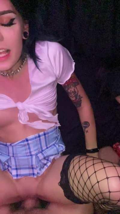 Choked and fucked next to friends