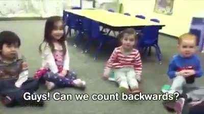 To count backwards