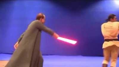 Palpatine vs Mace Windu original test footage for Episode 3