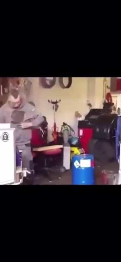WCGW if i cut through this gasoline container