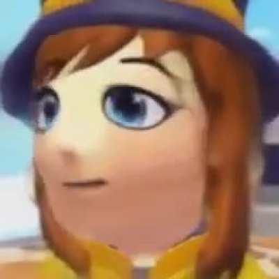 hat kid watches an anime