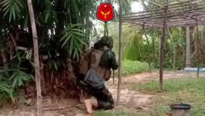 [Myanmar/Burma] A POV showing the 5/7 attack on a junta checkpoint near Dawei from the Peacock Brothers Column and Karen National Liberation Army (KNLA)