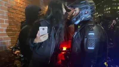 Woman arrested for spitting in officers face - NYC 4th November