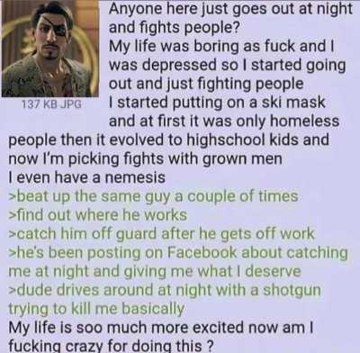 Crazy man in an eye patch keeps following me around AITA for beating him up?