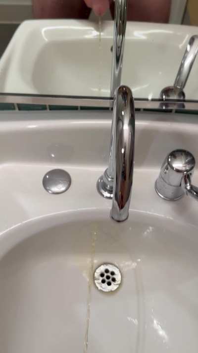 The sink is such a nice place to piss!