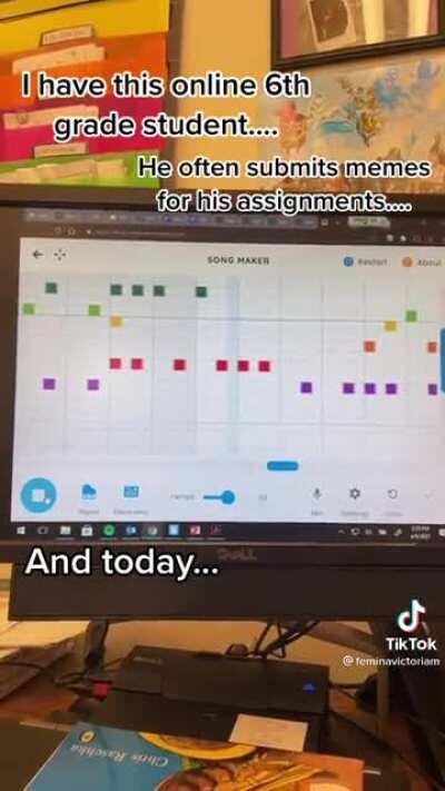 This kid rickrolled his teacher with music