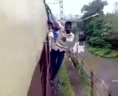 HMRB as I hang from a train