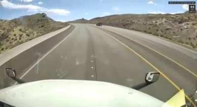 Laughlin, Nevada - Truck driver falls asleep at the wheel, killing 3 motorcyclists.