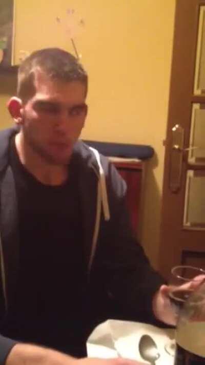 7'4 doesn't help you only with basketball, but also with winning cinnamon challenges!