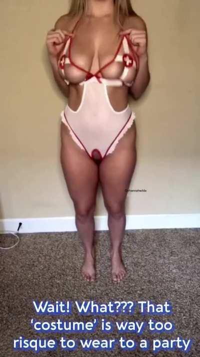 Helping My Busty Blonde Mom Pick Halloween Costumes