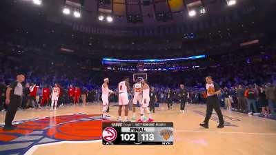 [Highlight] The New York Knicks take Game 1 to open up the series against the Atlanta Hawks with a 113-102 victory. Jalen Brunson records his 29th playoff game with 25+ points, tying Walt Frazier for the 2nd-most in franchise history.