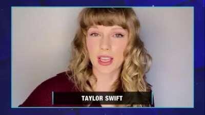 Taylor's NYE message(with amazing hair)
