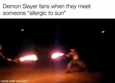 Demon Slayer Fans VS. Sun Allergens
