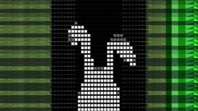 Bad Apple on the Minecraft Locator Bar