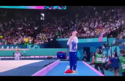 She thought she've won a medal for her country in gymnastics but then a late judge decision overturns it