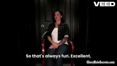 Davina Guerra `s first interview for Gloryhole Secrets